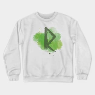 Rune Raido On Green Watercolor Crewneck Sweatshirt